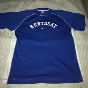 Vintage 90s Kentucky Nike Team Center Swoosh Pregame Warmup Shirt Size XL
